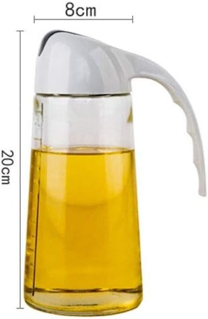 Oil Can, Oil Bottle Transparent Multifunctional Food Grade Material, Oil Round Storage Bottle - 600ml