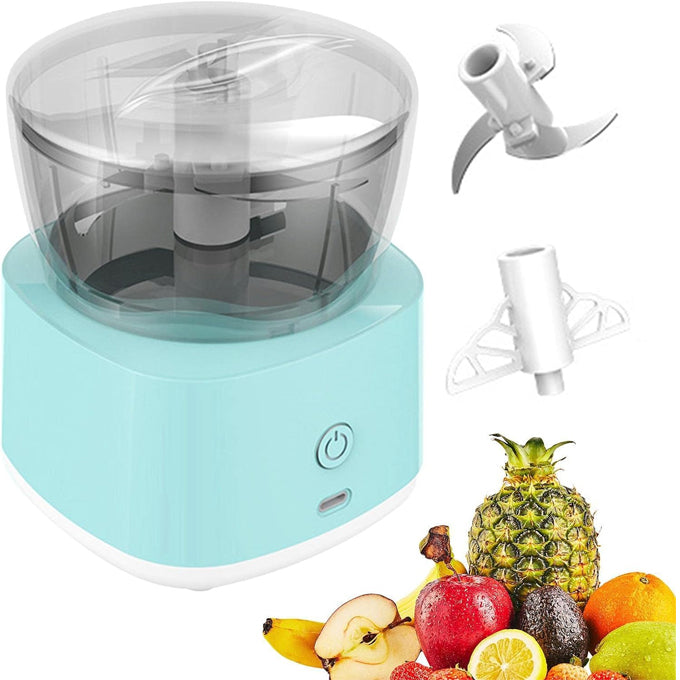 Mini food processor with 2 blade options (one for whipping another for chopping)