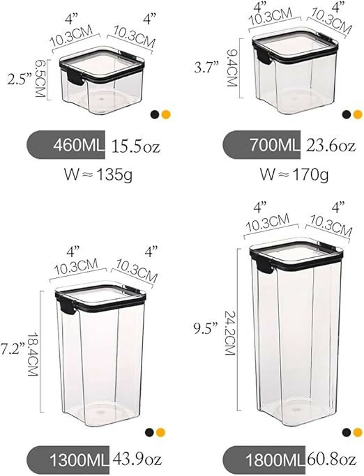 Acrylic Storage Container 700ml