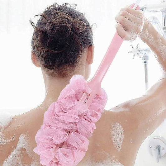 Soft Bathing Brush, Long Handle Bath Brush, Back Scrubber Shower Body Brushes, Sponge Hanging Soft Mesh