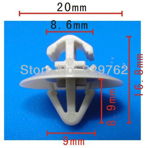 100 9MM Sprinter Exterior Side Moulding Door Plastic Trim Panel Clip For VW Crafter For Iveco 500326896 For Renault 7703077421