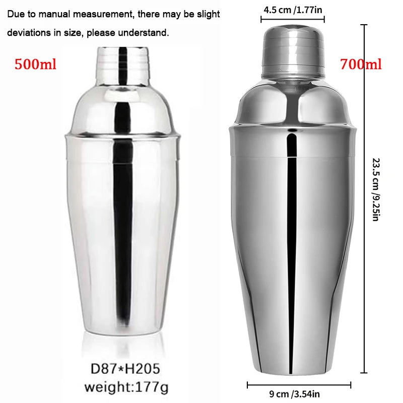 Steel Cocktail Shaker – 550ml & 750ml