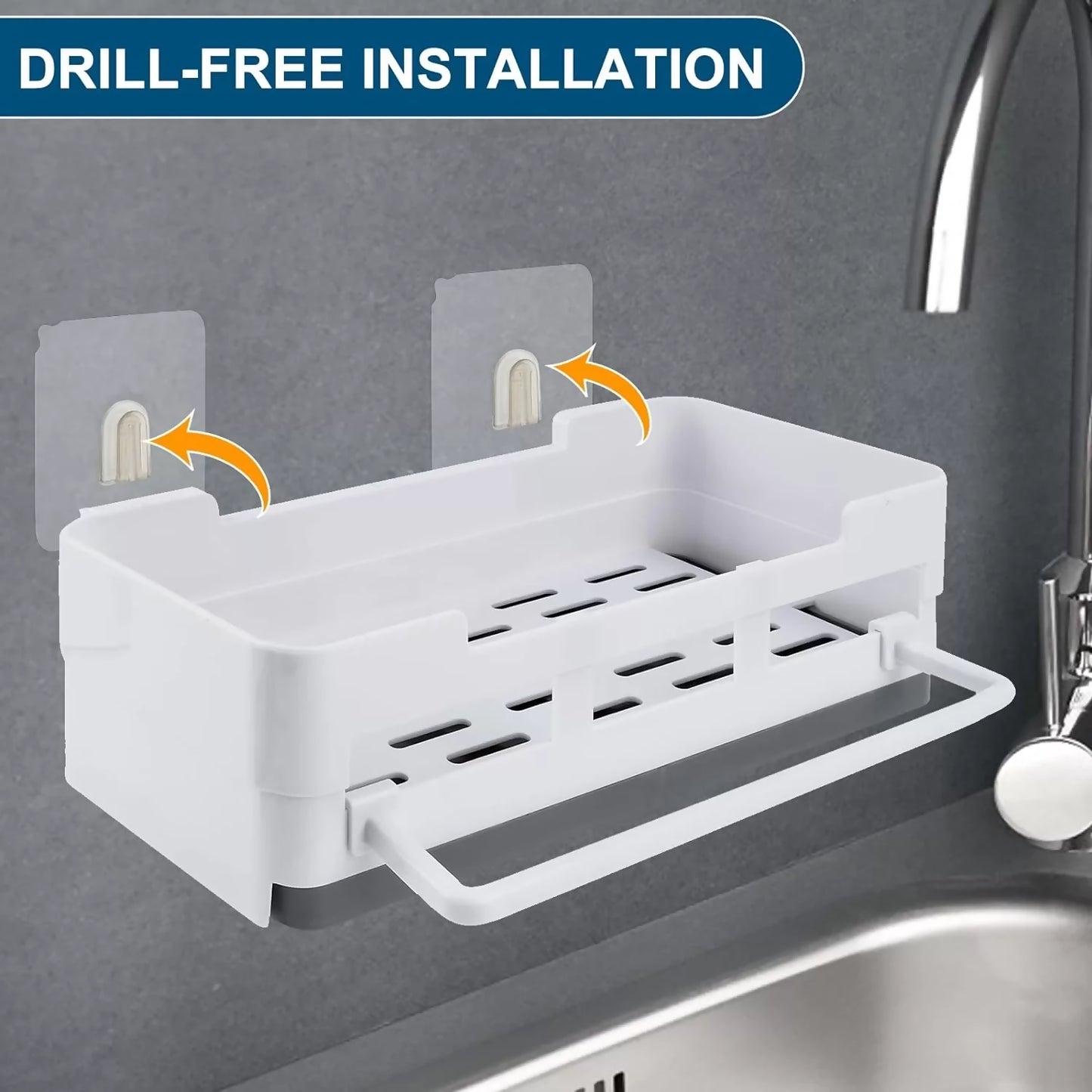 Kitchen Sink Sponge Holder with Drain Tray