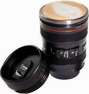 400ml Camera lens Thermocup (Black)