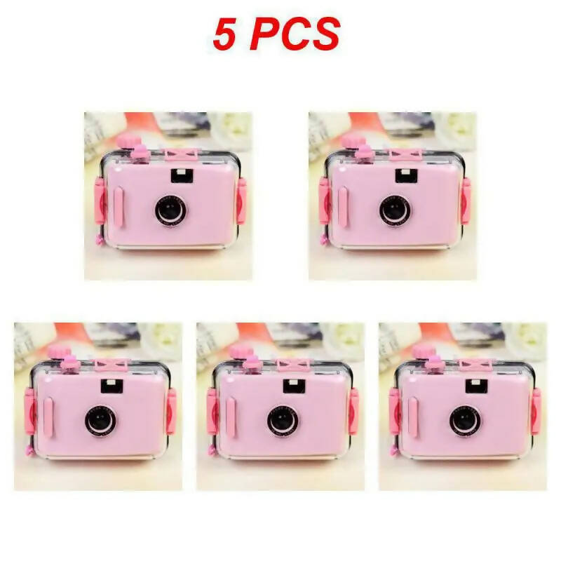 2/5PCS Waterproof Camera Compact Size Waterproof Captures Memories User-friendly Durable Retro Waterproof Camera Retro Camera