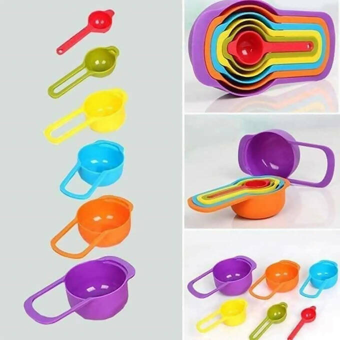 Set of 6 Stackable Baking Measuring Cup and Spoons