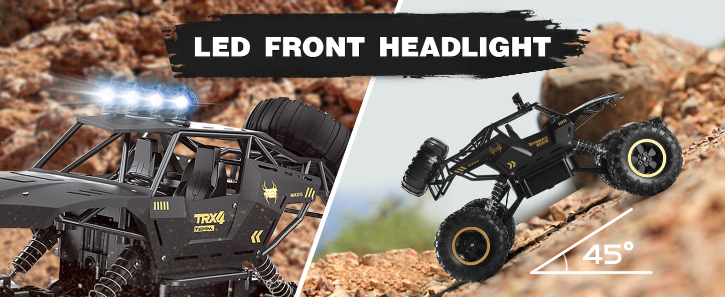 New 4WD RC Cars Off Road Remote Control Cars Radio Buggy Truck Racing Drift with Led Lights RTR Vehicle for Children’s Toy Gifts