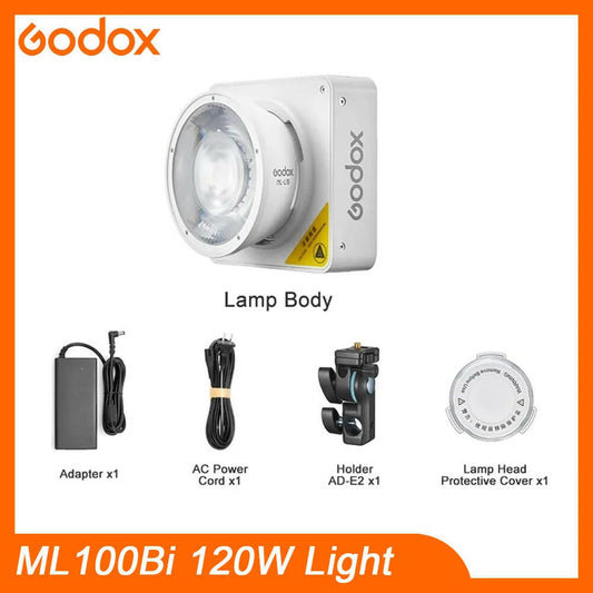 Godox ML100Bi Bi-Color LED Light 120W Onboard & App Control Portable Photography Lamp for Video Recording Live Streaming