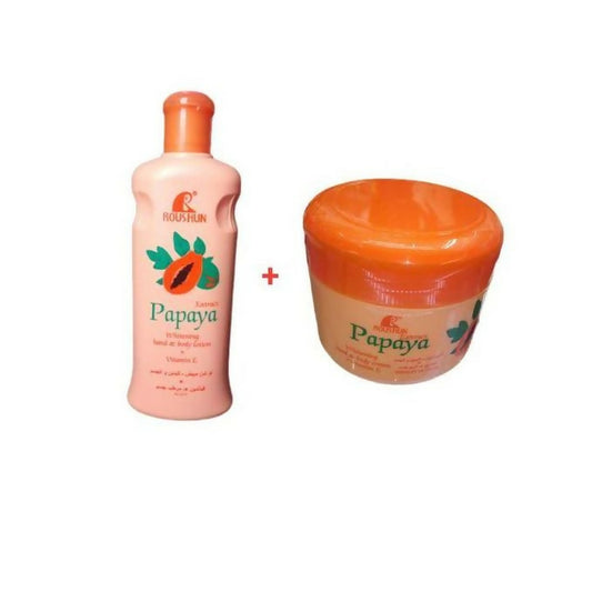 Roushun Papaya Moisturizer Hand & Body LOTION + CREAM