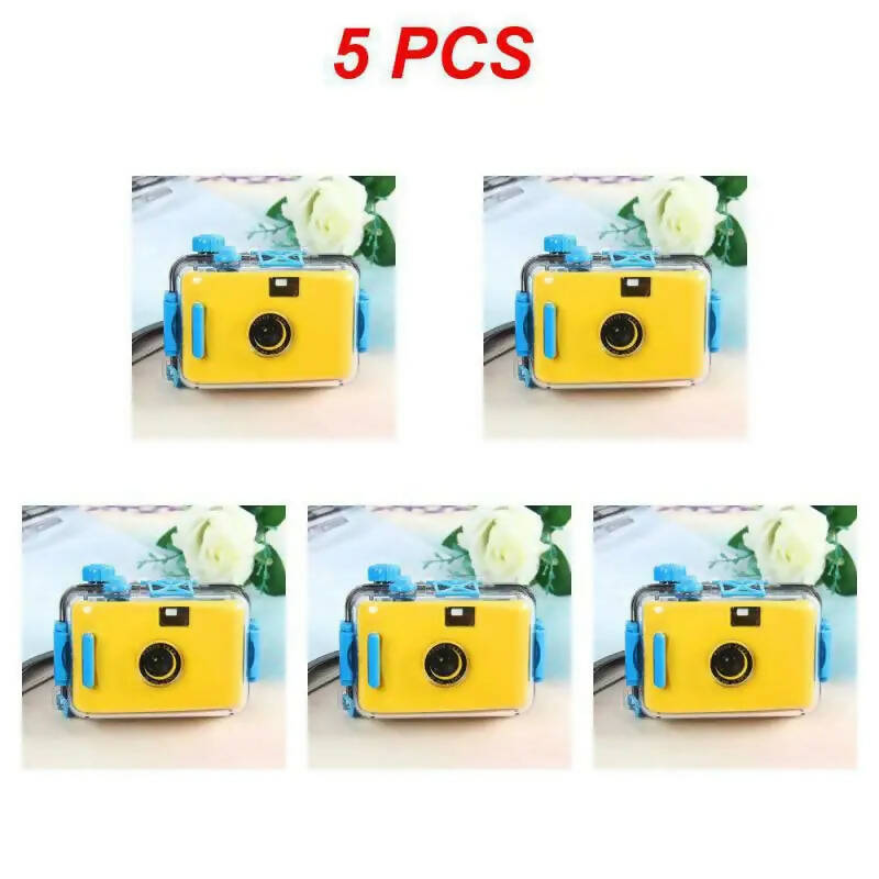 2/5PCS Waterproof Camera Compact Size Waterproof Captures Memories User-friendly Durable Retro Waterproof Camera Retro Camera