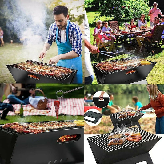 Foldable & Portable Charcoal Barbecue Grill for Picnic, Travel, Garden, Camping