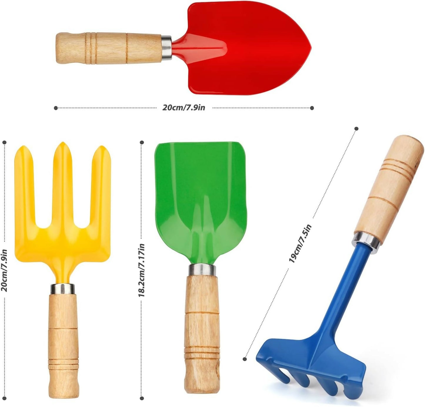 4Pcs/Set Mini Shovel Spade Rake Digging Planting Flower Gardening Tools