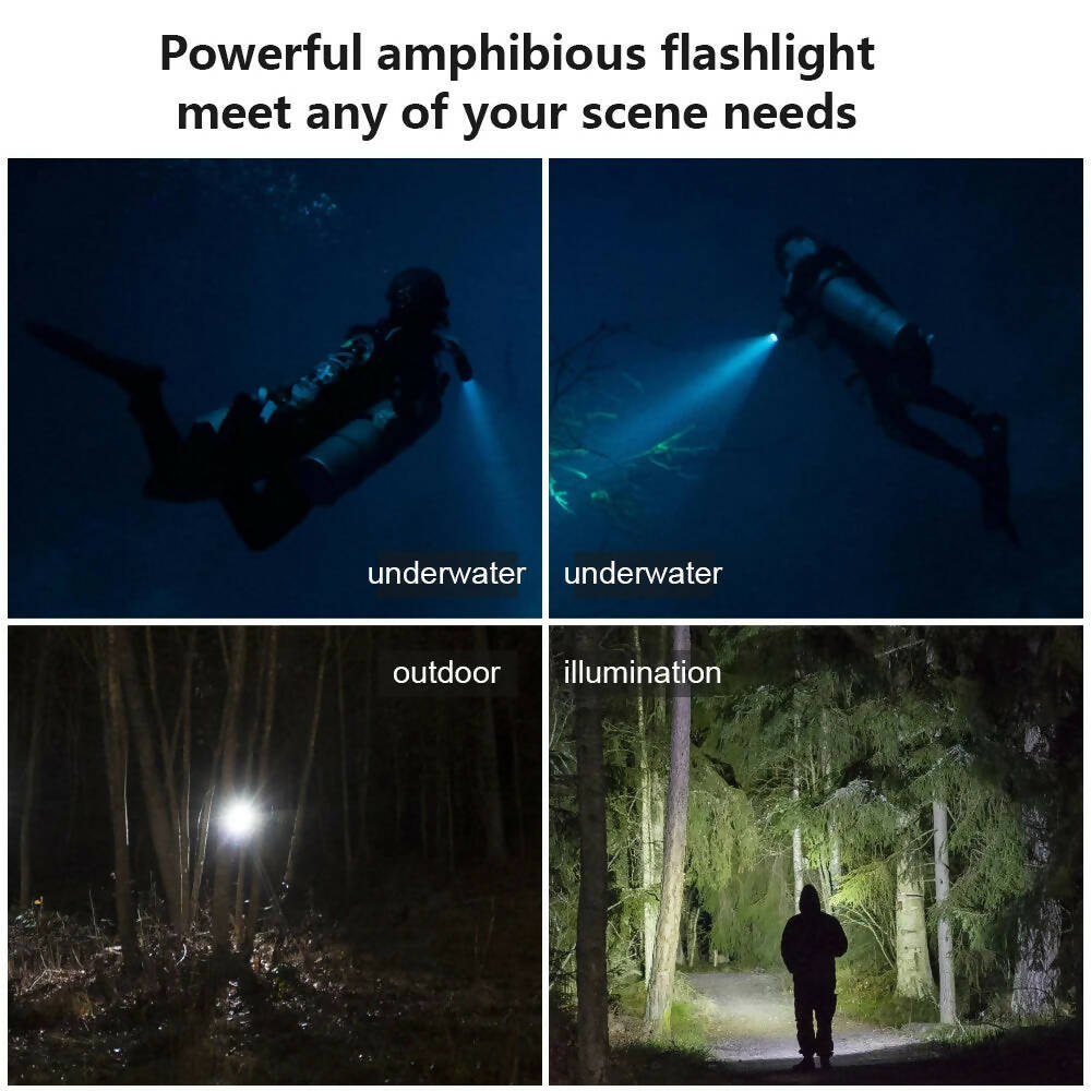 Seafrogs 1000LM Flashlight Speedlight 100M Waterproof Underwater Strobe Diving Torch Photography Accessories