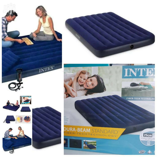 Intex Inflatable Mattress (Size 3*6) with Free Pump