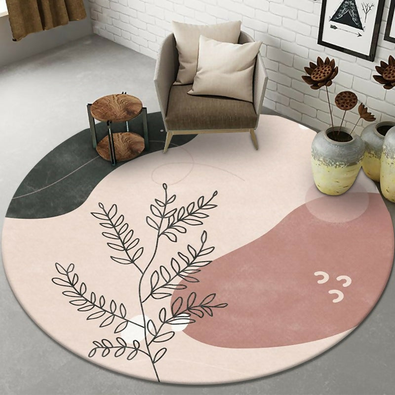 Modern minimalist round was rugs