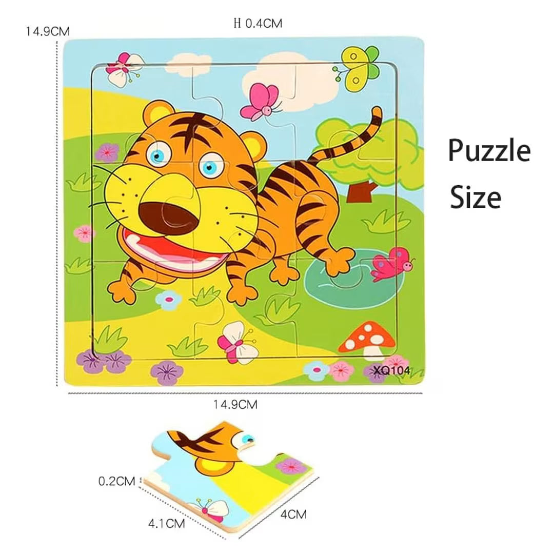 9pc Wooden Puzzle for Toddlers