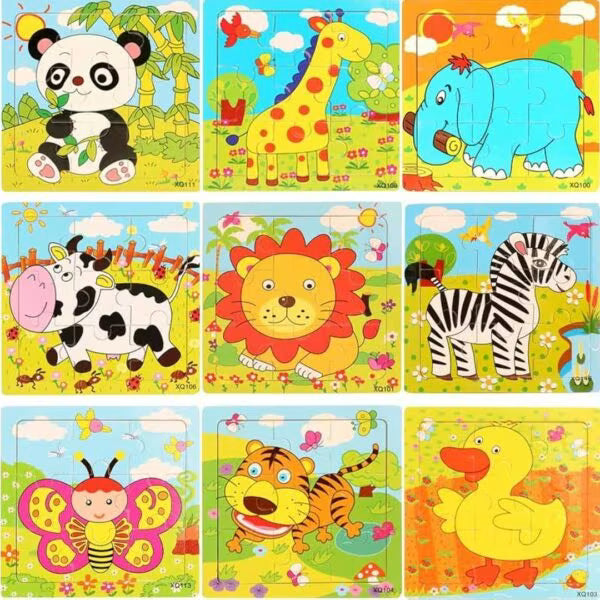 9pc Wooden Puzzle for Toddlers