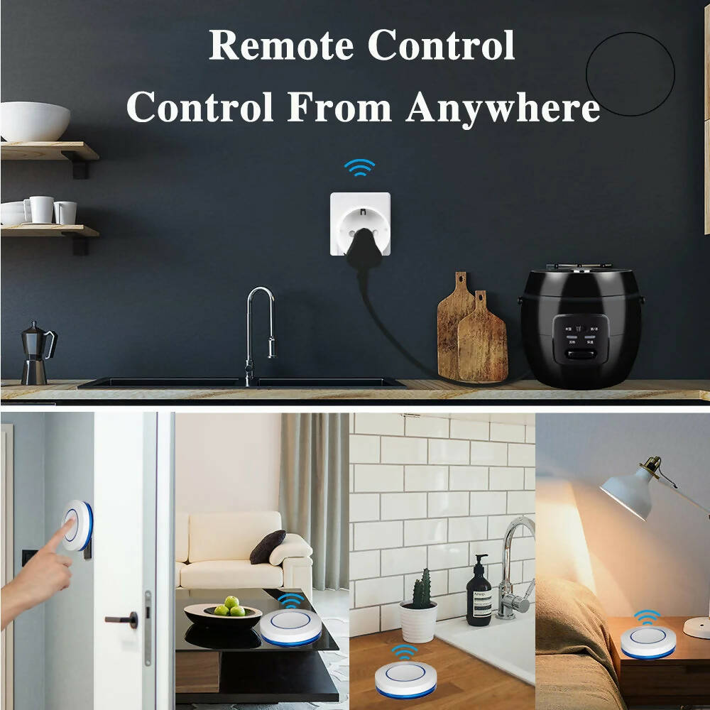 433 Mhz Wireless Remote Control AC220V 15A EV1527 Code Smart Socket Electric Plug Electrical Outlets For Light Lamp Smart Home