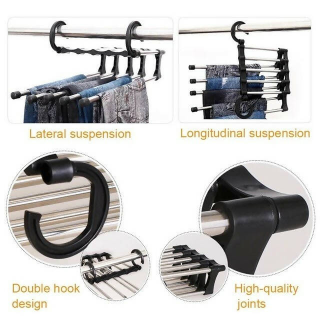 Wardrobe Hanger 5 in 1 Multi-functional Clothes Hanger for Efficient Clothes Rack Storage