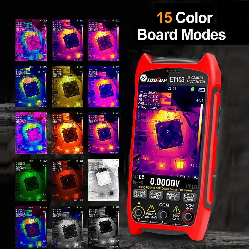 256*192 Industrial Thermal Camera 3.5Inch PCB Thermal Imager with 19999 Counts Multimeter Circuit Board Electrical Inspect