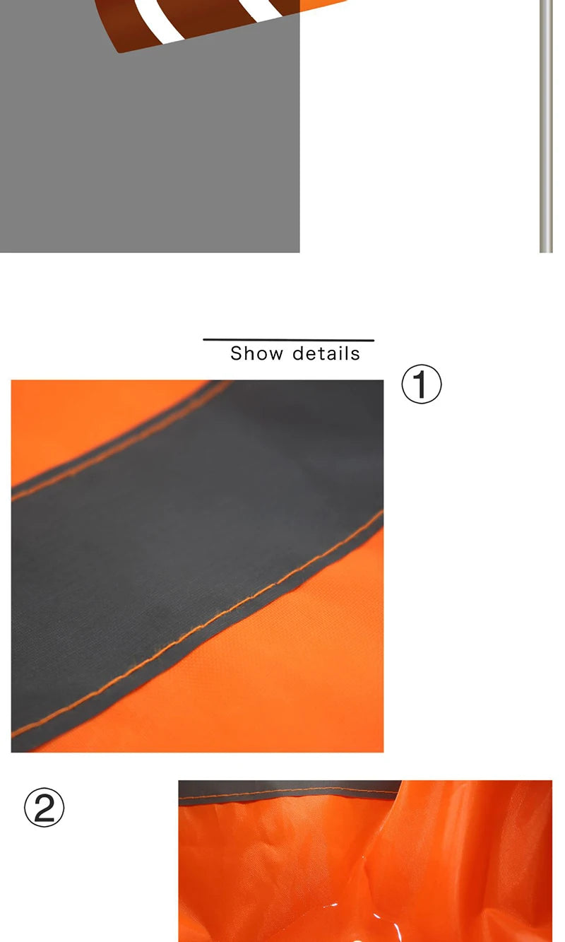 80/100/150cm Windsock Weathervane Scratchproof Windproof fluorescent Reflective windsock weather bag wind vane wind wind direct