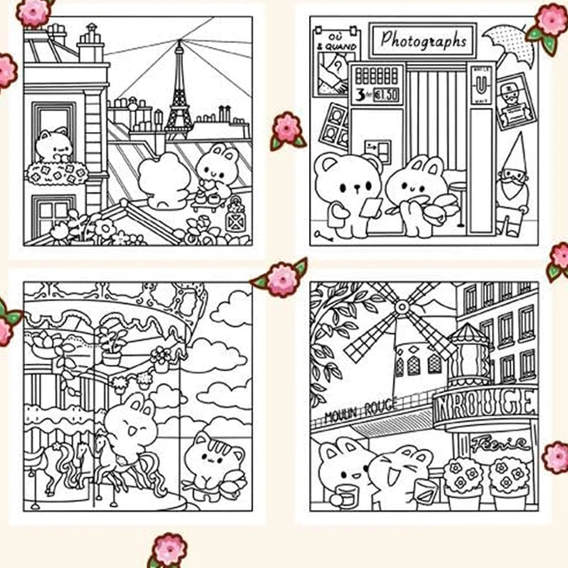 Cozy Atmosphere Relaxing Coloring Book for Adults and Teens Bold Easy-to-follow Patterns and Girl Moments