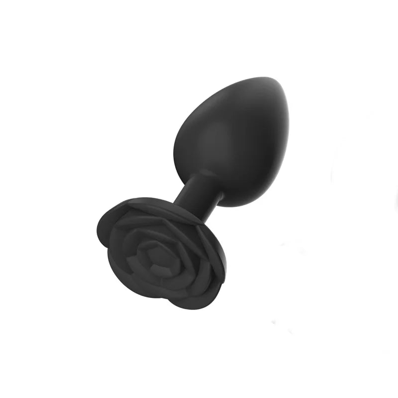 Rose Anal Plug 3 Size Silicone Butt Plugs Stimulator Anal Sex Toys Prostate Massager Anal Trainer Sex Toys for Men Women Couples