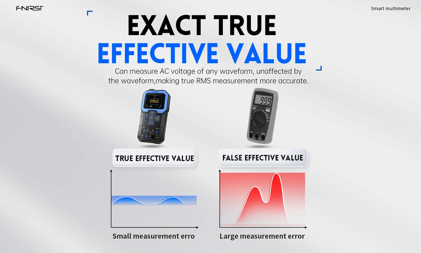 FNIRSI DMT-99 Digital DMM 9999 Counts Smart Professional Tester 1000V 10A True RMS Auto Range AC DC Ohm Hz Capacitance