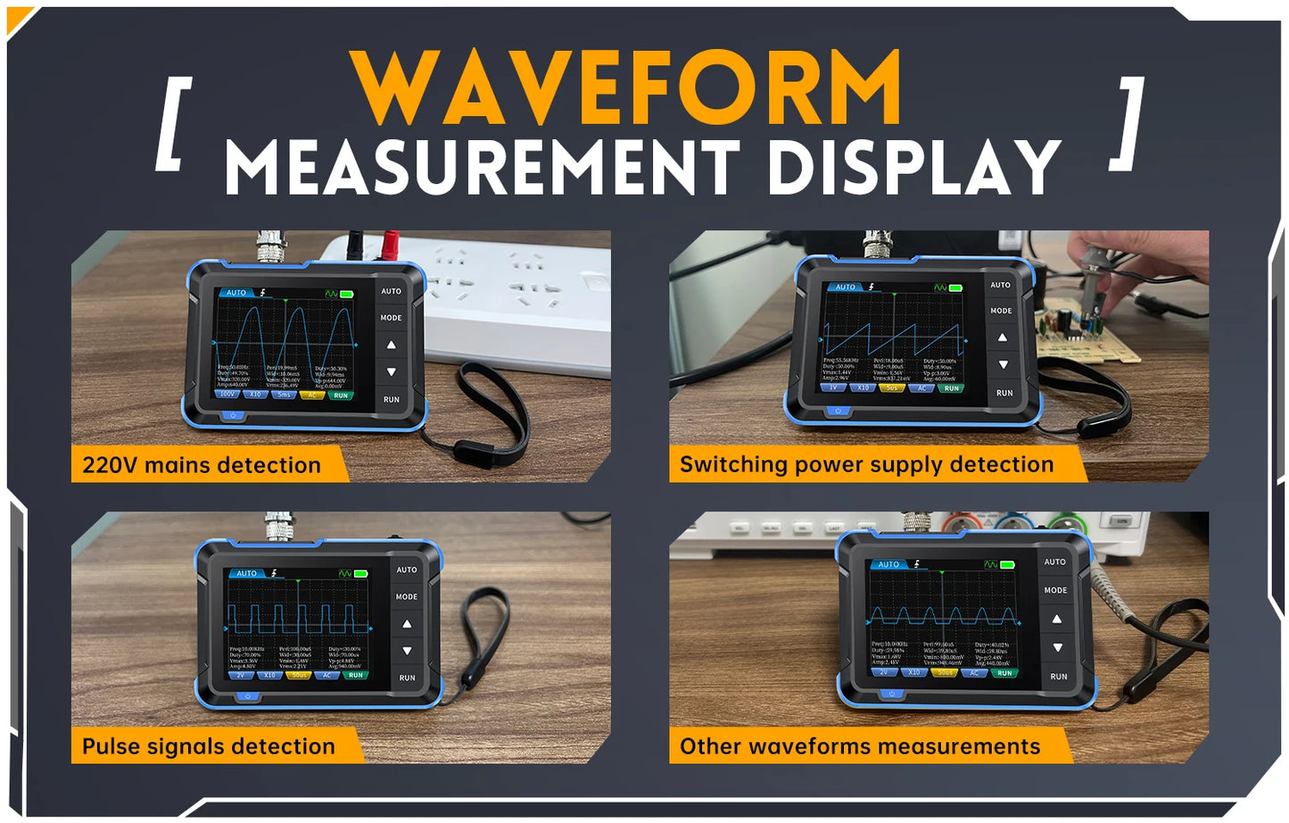 DSO153 Mini Handheld Digital Portable Signal Source 2-In-1 1MHz Bandwidth 5MSa/s Sampling Rate Electronics Repair Tools