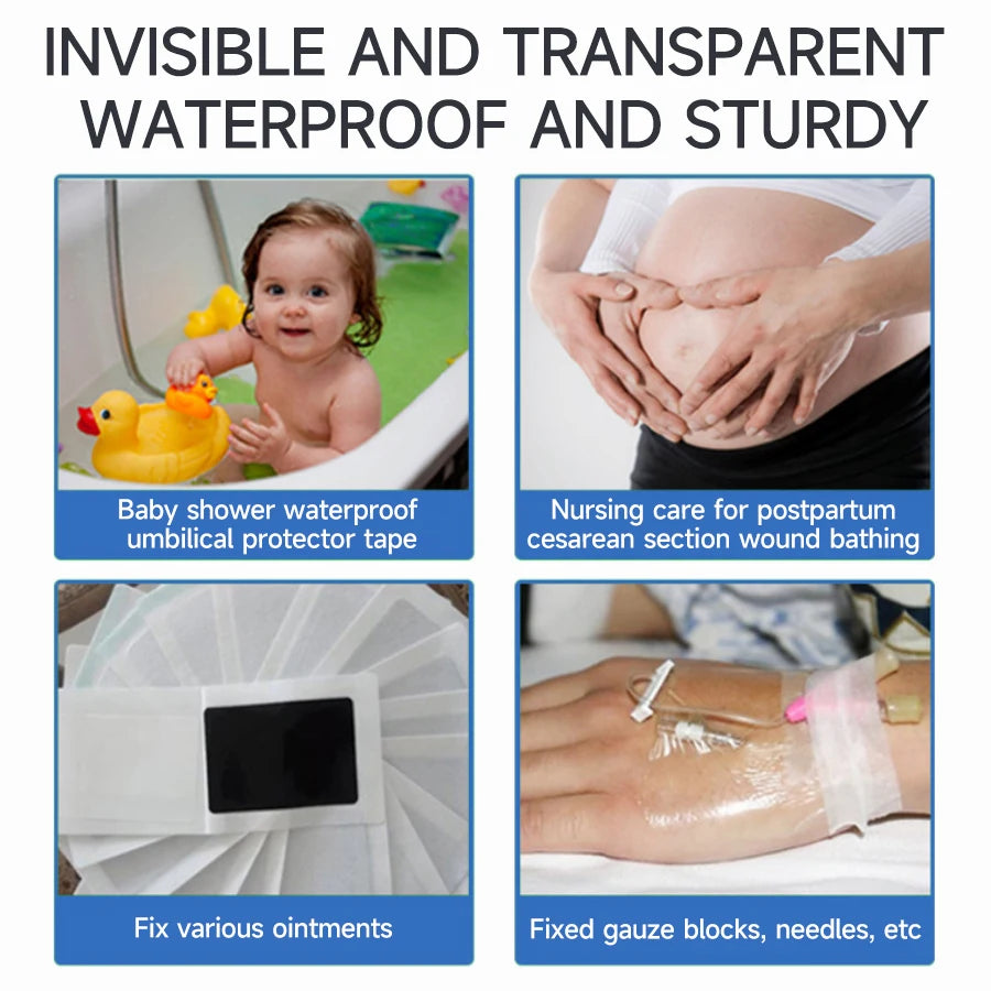 Waterproof Stretch Adhesive Bandage Protective Clear Transparent Dressing Film Disposable Cover Bandage Tape For Tattoos Shower