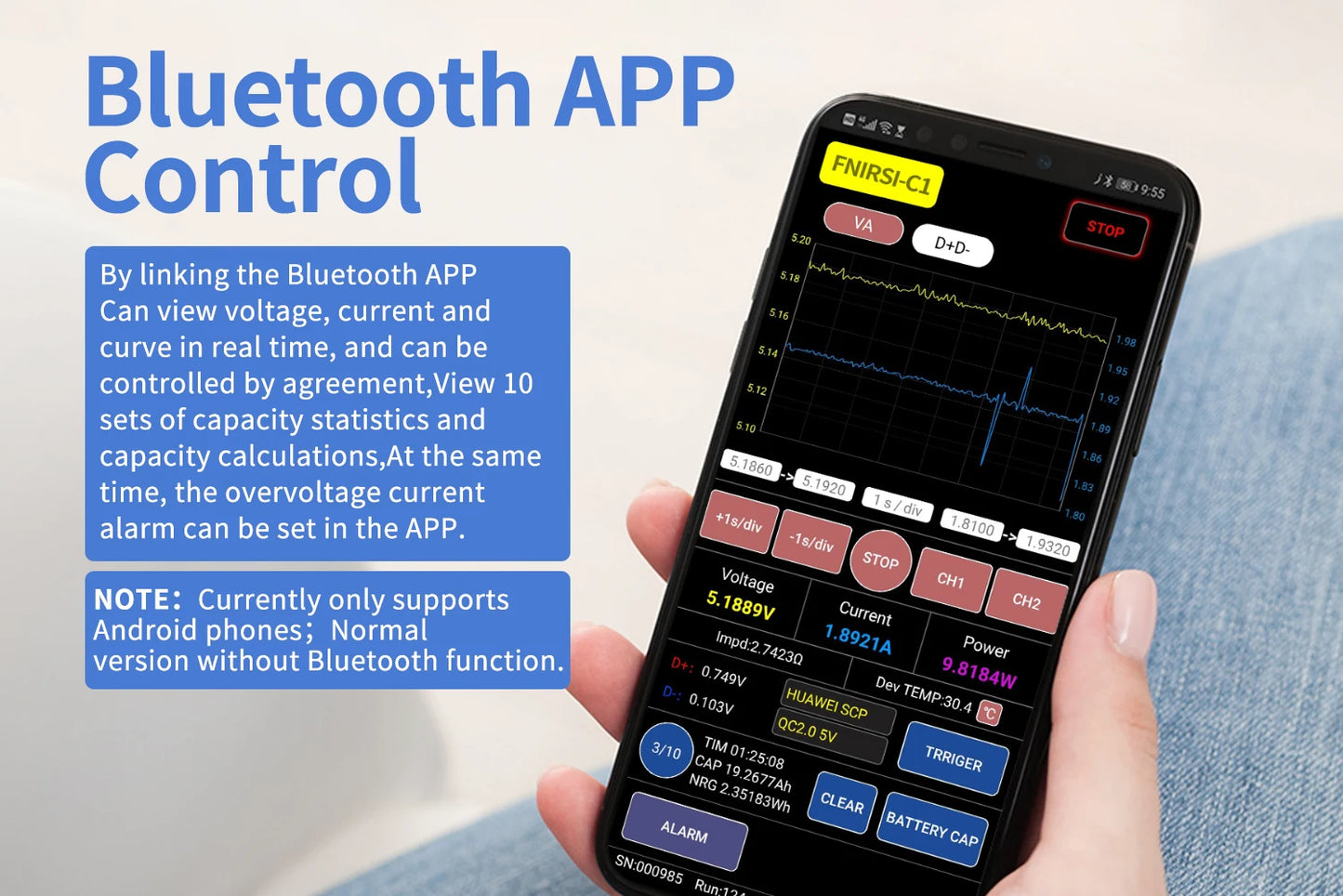 FNB38 Current And Voltage Meter USB Tester QC4+ PD3.0 2.0 PPS Fast Charging Protocol Capacity Test