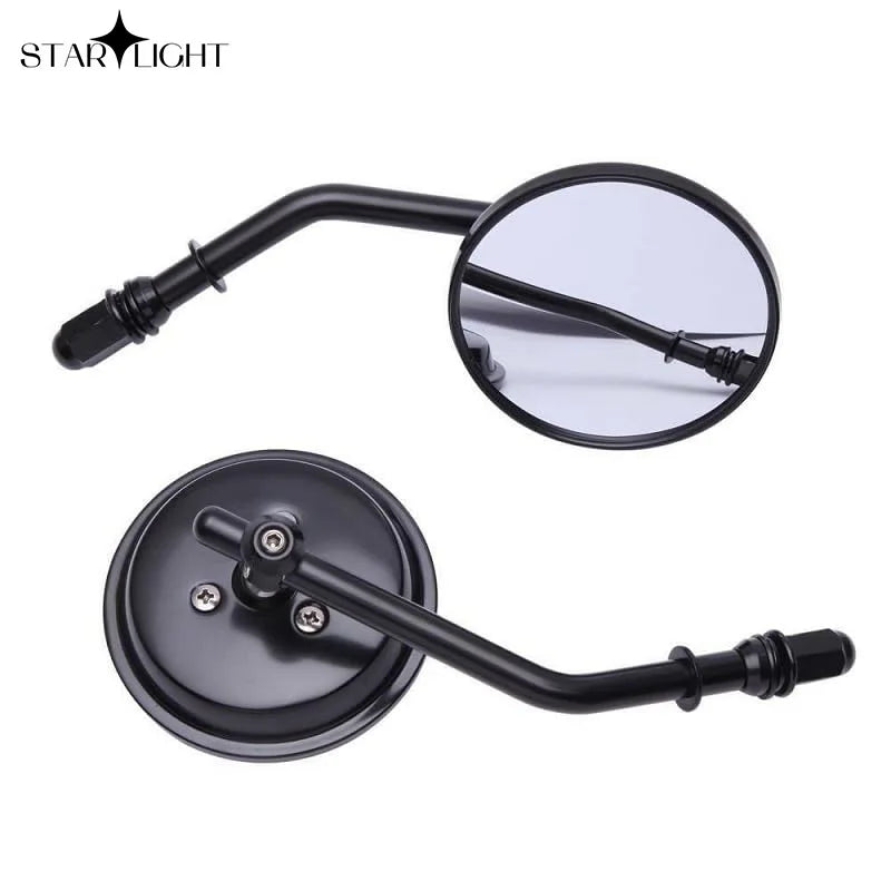 M8 Motorcycle Rearview Mirror Retro Rear Mirrors Round Side Mirrors For Harley Dyna Bobber Chopper Sportster Old School Touring