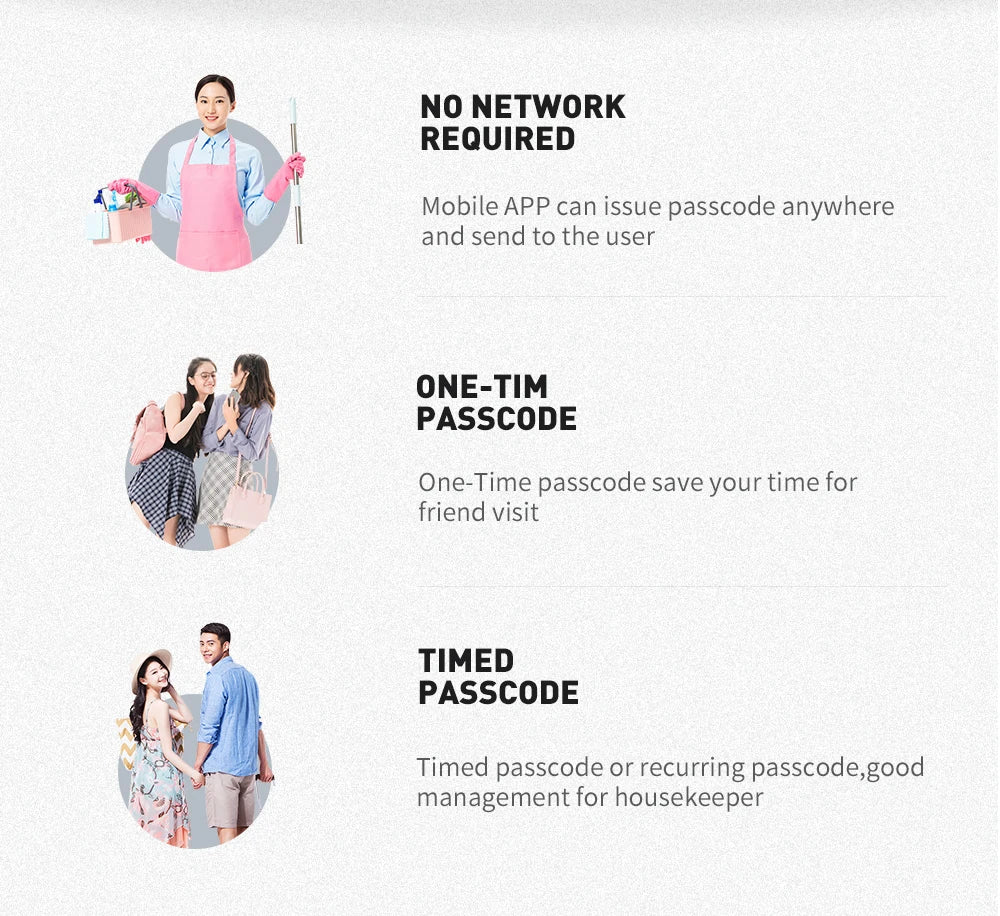 RAYKUBE V1 Adjustable TT Lock/ Tuya Bluetooth Smart Fingerprint Digital Cylinder Lock with APP/Password/RFID Card/Key  unlock