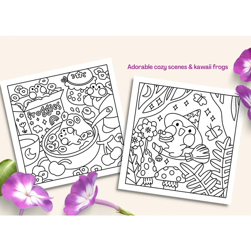 Cozy Atmosphere Relaxing Coloring Book for Adults and Teens Bold Easy-to-follow Patterns and Girl Moments