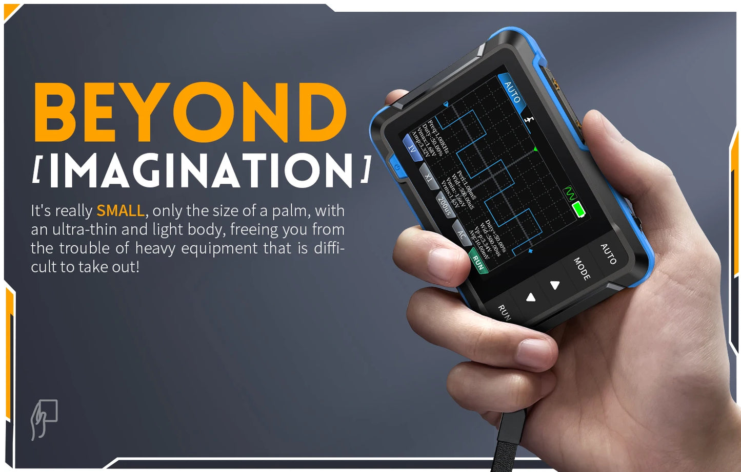 DSO153 Mini Handheld Digital Portable Signal Source 2-In-1 1MHz Bandwidth 5MSa/s Sampling Rate Electronics Repair Tools