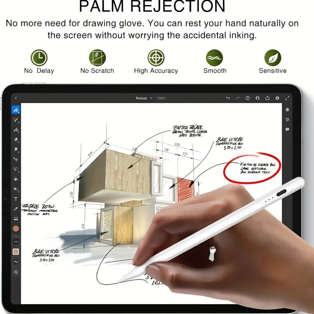 Stylus Pen for Apple iPad Android Tablet Pencil 2 Pro Air 3 4 5 M2 M3 M4 Mini 2024 2025 Find My in App Palm Rejection IOS Draw