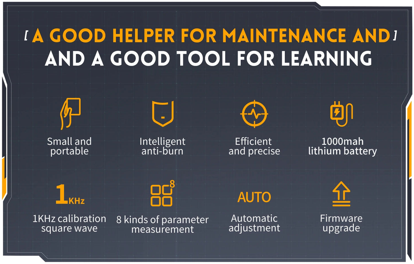 FNIRSI DSO153 Digital Portable Oscilloscope Signal Generator 2in1 1MHz Bandwidth 5MSa/s Sampling Rate Electronics Repair Tools