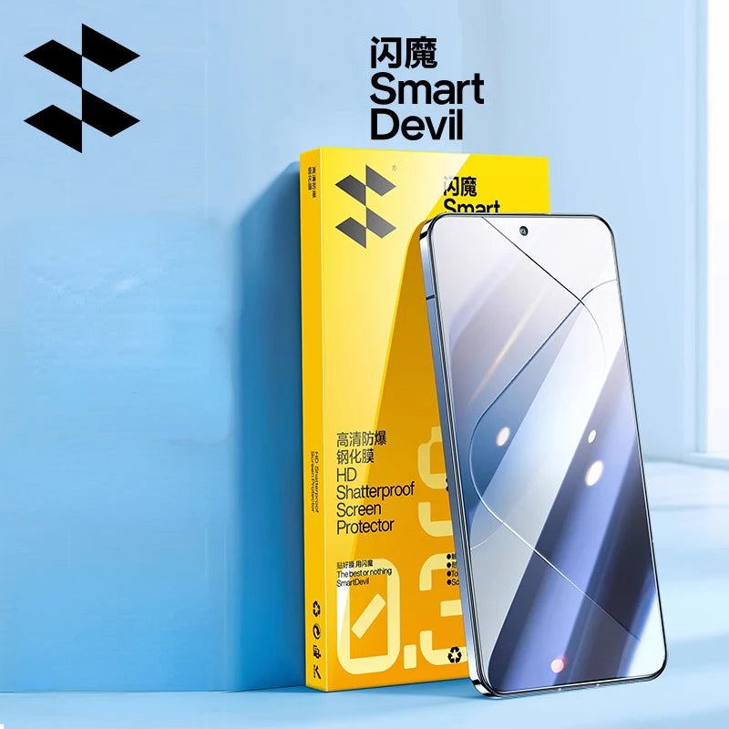 SmartDevil 2Pcs Screen Protector For Xiaomi 14 HD Tempered Glass Film Non Full Screen  Anti-fingerprint Clear Anti-bluelight