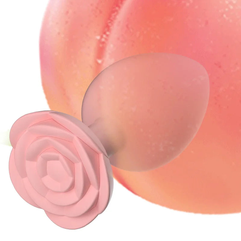 Rose Anal Plug 3 Size Silicone Butt Plugs Stimulator Anal Sex Toys Prostate Massager Anal Trainer Sex Toys for Men Women Couples