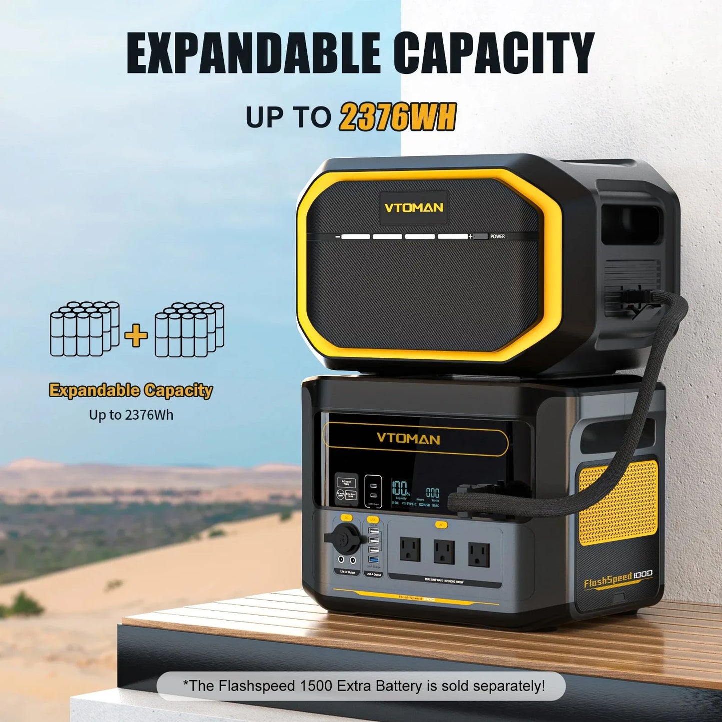 FlashSpeed 1000 Portable Power Station 2000W 828Wh LiFeP04 Battery For Outdoor Camping Tent Travel