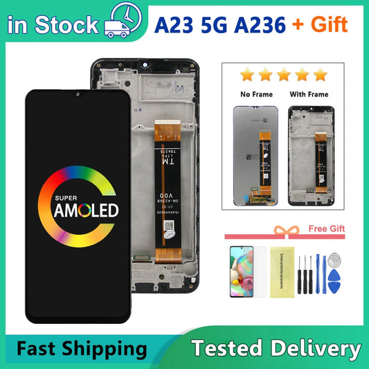 6.6" For Samsung A23 5G A236 LCD Display Touch Screen Digitizer Assembly For Samsung A236B A236U A236U1 LCD