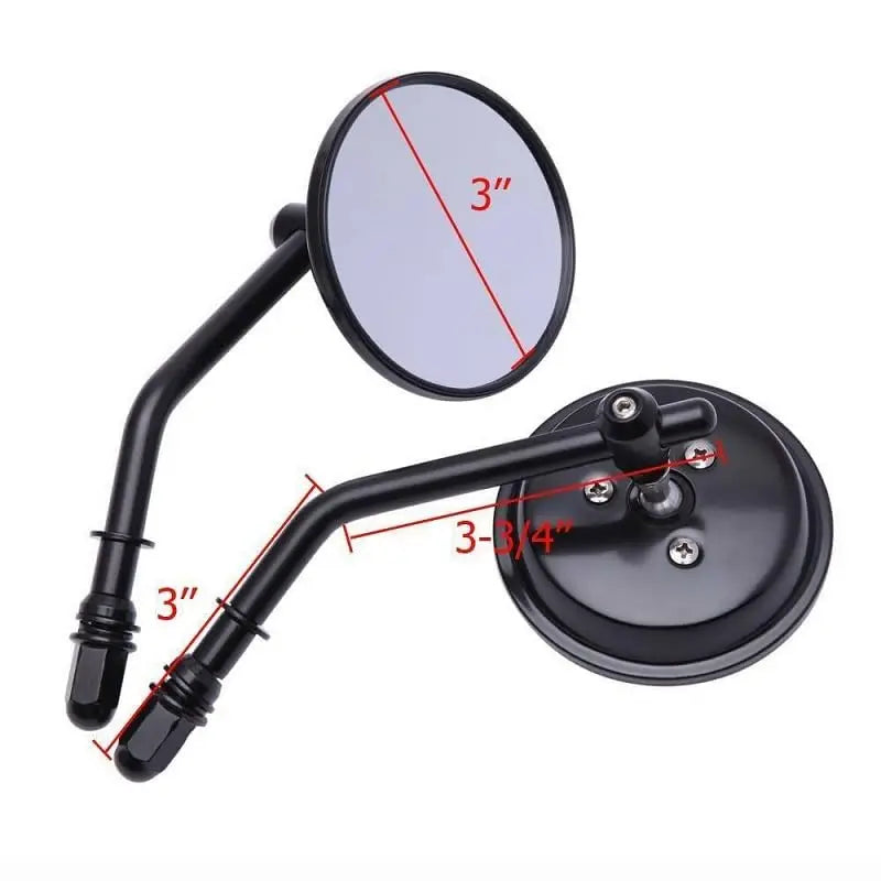 M8 Motorcycle Rearview Mirror Retro Rear Mirrors Round Side Mirrors For Harley Dyna Bobber Chopper Sportster Old School Touring
