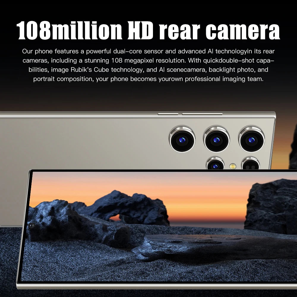 2025 NEW S26 Ultra Cellphones Original Smartphone 5G Dual SIM Android 14 Cell Phone Snapdragon 8 gen 3 Smart Mobile Phones