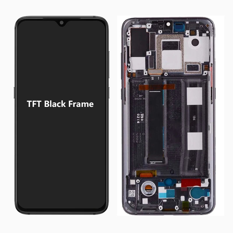 AMOLED For Xiaomi Mi 9 Mi9 LCD Display Touch Screen Digitizer Assembly With Frame For Xiaomi Mi9 M1902F1G Screen Replacement
