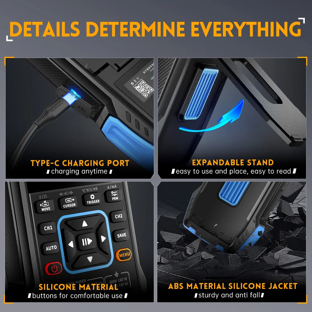 FNIRSI 2C23T Digital Oscilloscope Multimeter+ DDS Signal Generator 3-in-1 10MHz*2 50M Sample rate ACDC Voltage Diode 2MHz Output