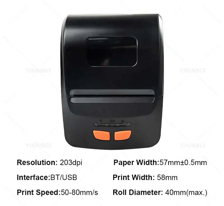 58mm Mini Portable Mobile Bill Ticket Thermal Receipt Printer Bluetooth USB Printer For Android IOS Windows Pocket Bill Makers