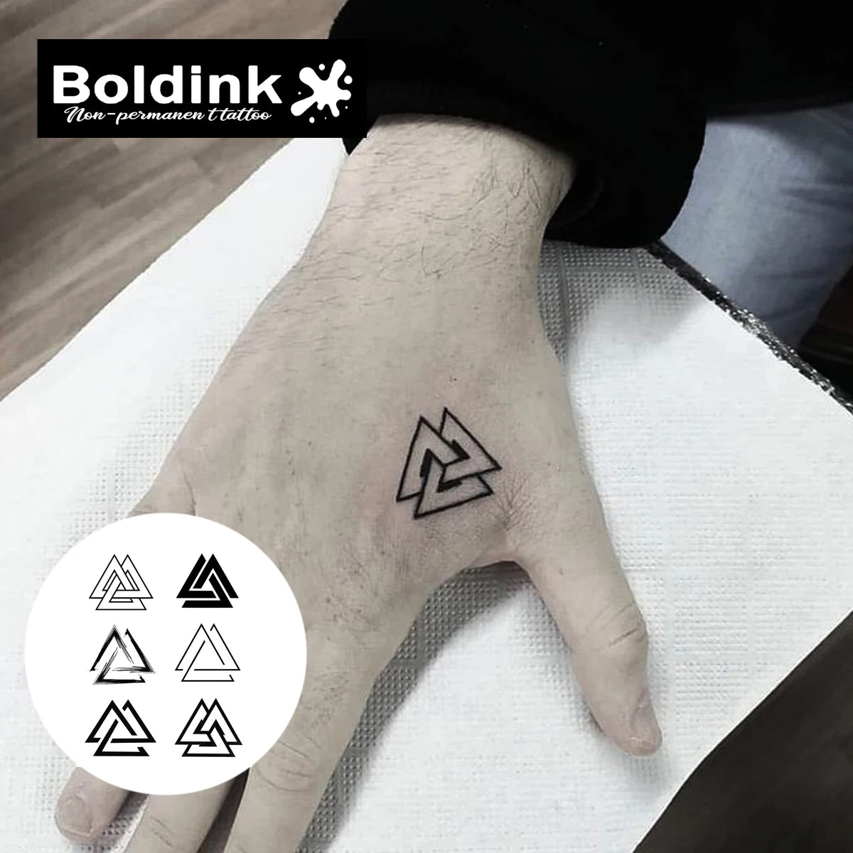 Geometry Temporary Tattoo,Lasts To 15 Days New Technology Magic Waterproof Semi Permanent Sticker.