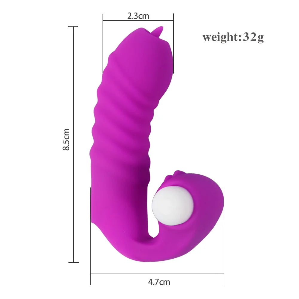 Mini Finger Vibrator Tongue Massager Vagina Stimulation Adult Products G-spot Sex Toys for Women Erotic Toy Clitoris Stimulator