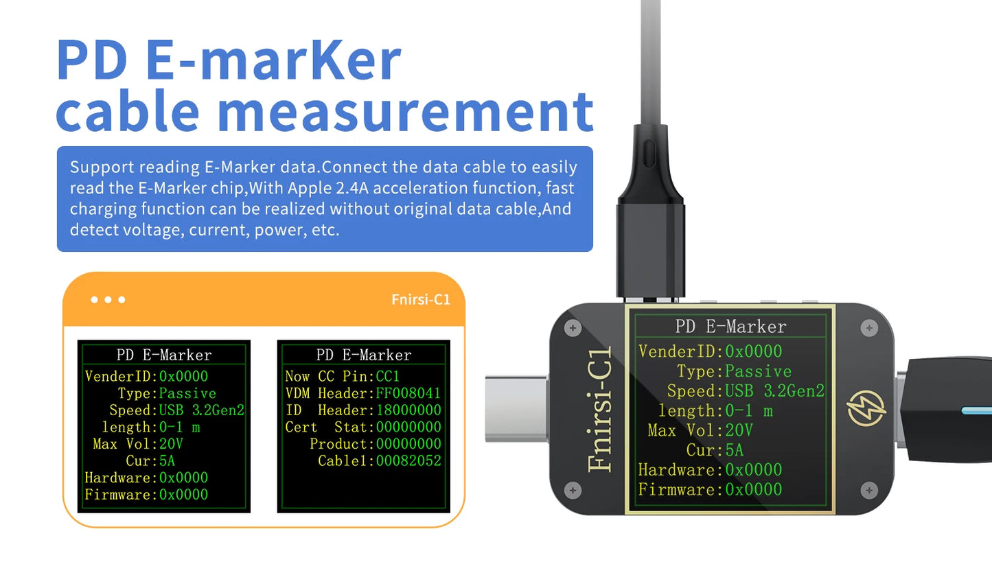FNB38 Current And Voltage Meter USB Tester QC4+ PD3.0 2.0 PPS Fast Charging Protocol Capacity Test