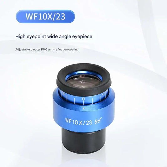 1PCS Stereo Microscope Eyepiece WF10X High-Eyepoint Diopter Adjustable Wide-Field Field of View 23mm Interface Diameter 30mm